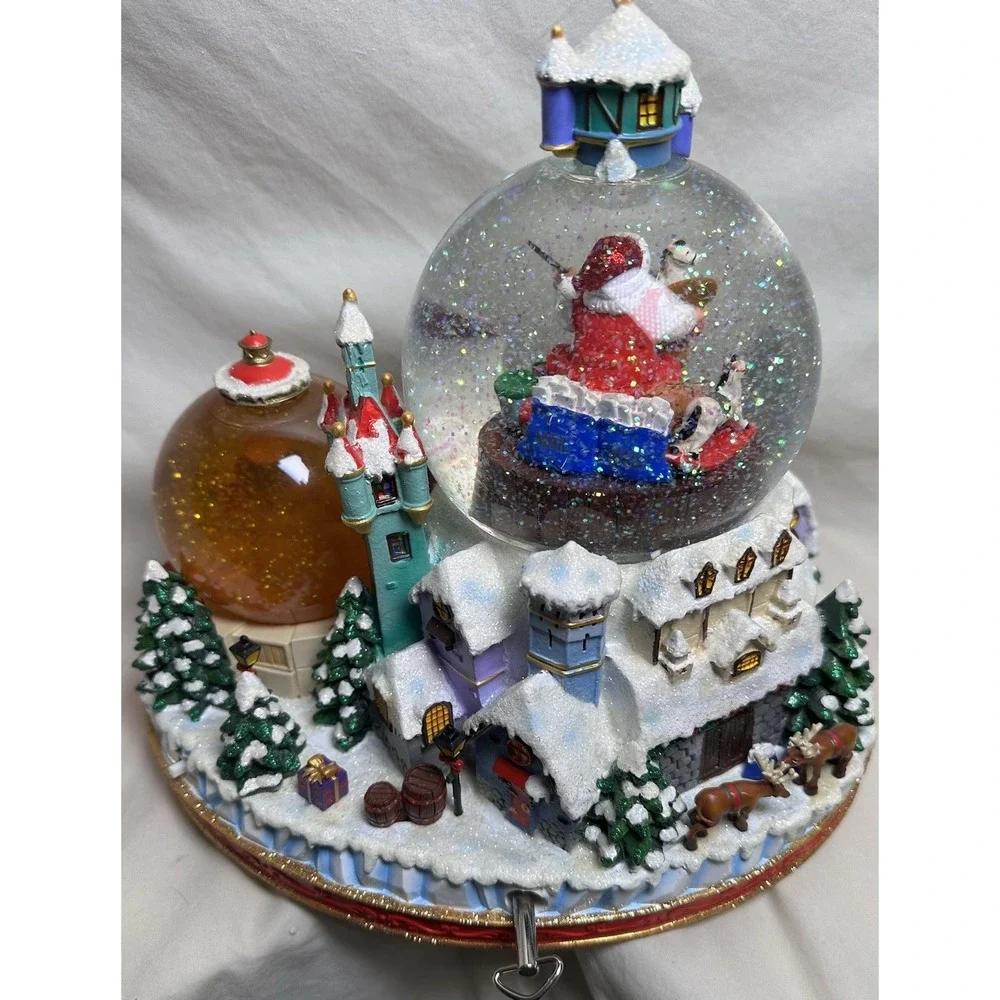 Christopher Radko North Pole‎ Workshop Snowglobe Musical Blowing Snow w Box